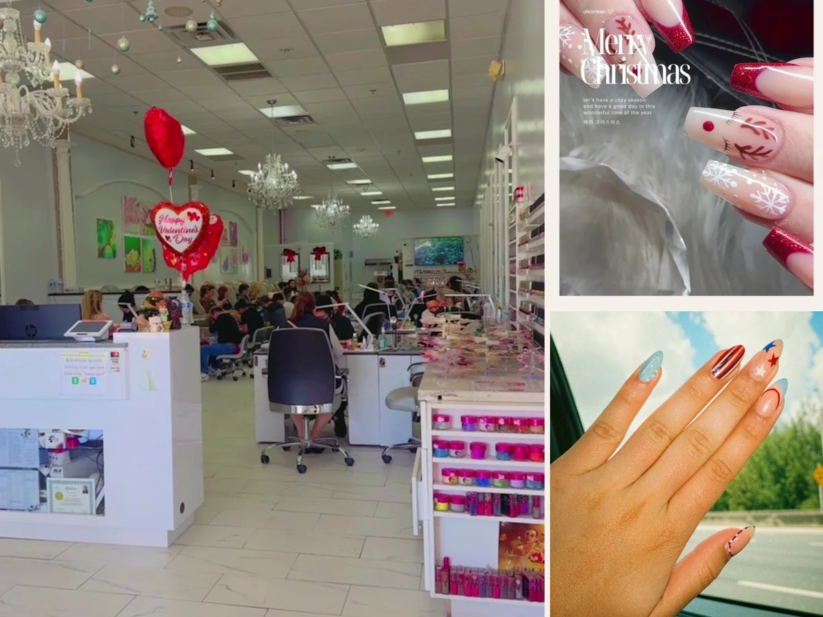 Pedicure chairs set beside a bright salon floor.