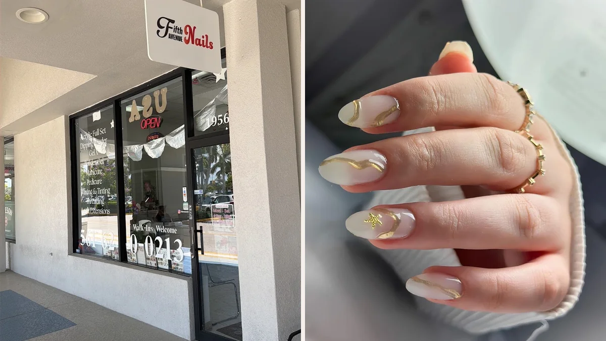 Manicure stations arranged for walk-in appointments.